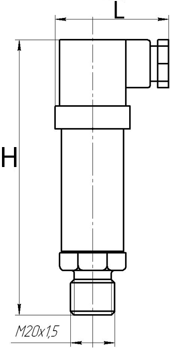 Датчик абсолютного давления ПРОМА ДДМ-03-600ДА-Ех диапазон измерений давлений 0-600 кПа, резьба присоединения М20х1.5, рабочая среда воздух природный газ