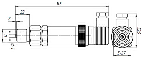 Датчики  давления избыточного ПРОМА ДДМ-1013, диапазон измерений максимальных давлений  10-10000кПа, исполнение сенсора  -  металлическая открытая мембрана, резьба присоединения М20x1.5/О класс точности А0.5,