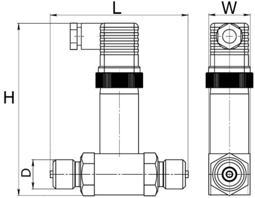 Датчик дифференциального давления ПРОМА ДДМ-2112-ДД-G2-Ж диапазон измерений давлений 0-2500 кПа, резьба присоединения G1/2, класс точности 0.5, рабочая среда жидкость