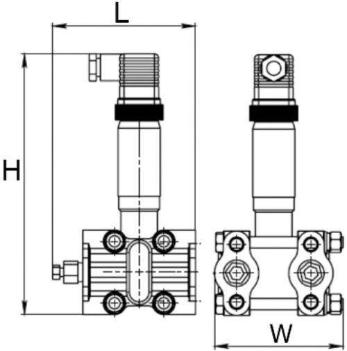 Датчики дифференциального давления ПРОМА ДДМ-2312-ДД-М20-Г диапазон измерений давлений 0-250 кПа, резьба присоединения М20х1.5, класс точности 0.5, рабочая среда газ