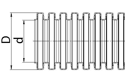 Труба гофрированная Урал ПАК Дн20 L100 легкая с протяжкой, внешний диаметр 20 мм, материал - ПВХ, бухта 100 м, цвет серый