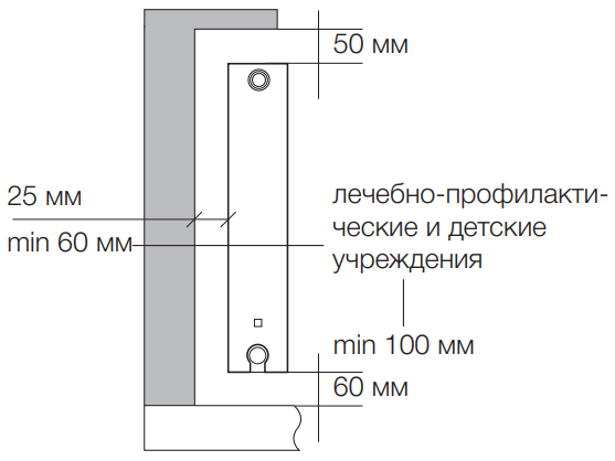 Радиатор стальной панельный Heaton Ventil Compact тип 22VC, высота 500 мм, длина 600 мм, с термостатическим вентилем, нижнее подключение, универсальное