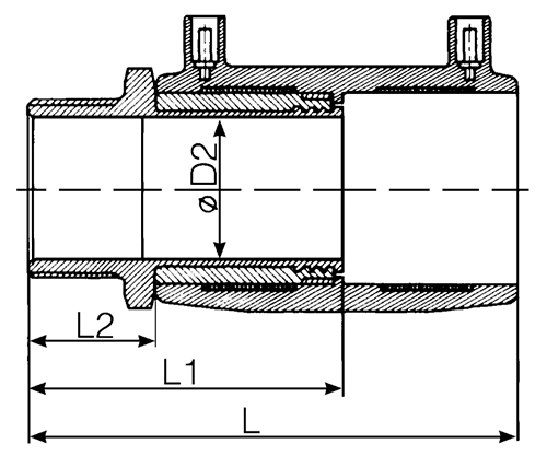 Муфта электросварная REHAU RAUPEX Дн25x3/4″ Ру16 с наружной резьбой из латуни, корпус - полиэтилен для труб из сшитого полиэтилена, цвет - черный