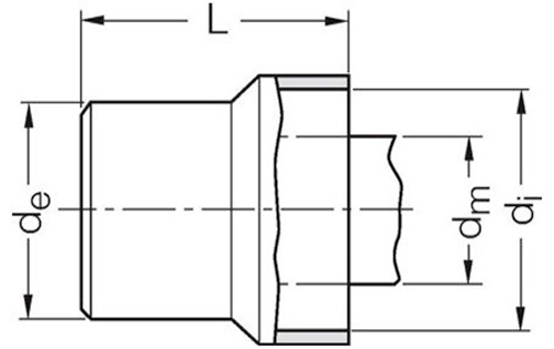 Переход Rehau RAUPIANO PLUS Дн50х40-30 на чугун без манжеты, безнапорный для внутренней канализации из полипропилена, белый