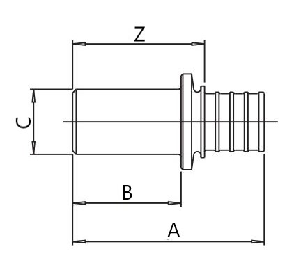 Переходник REHAU на сварное соединение Дн110х10,0-114,3х3,6 для труб RAUPEX и RAUTHERM FW и гильз REHAU SDR 11, корпус — сталь