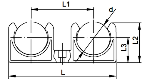 Опора двойная Remsan Дн20 для труб из полипропилена, материал - полипропилен, цвет - белый