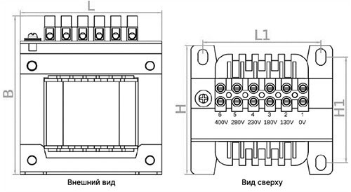 Трансформатор RGP ATRD панельный, пятиступенчатый, 1.5А, 380В Трансформатор RGP ATRD панельный, пятиступенчатый, 1.5А, 380В