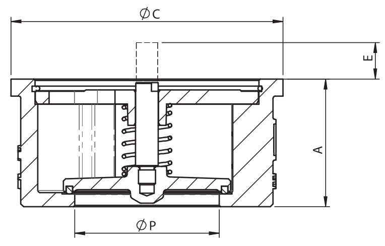 Клапан обратный пружинный Ридан NVD-802R Ду125 Ру16 тарельчатый, присоединение – межфланцевое, корпус – чугун