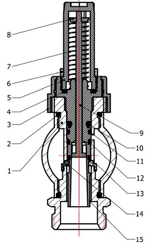 Коллекторные группы Ридан FHF-RF 1″x3/4″ Ду25 Ру6 выходов 2-12 с расходомерами, с воздухоотводчиками, с кронштейнами, корпус - латунь