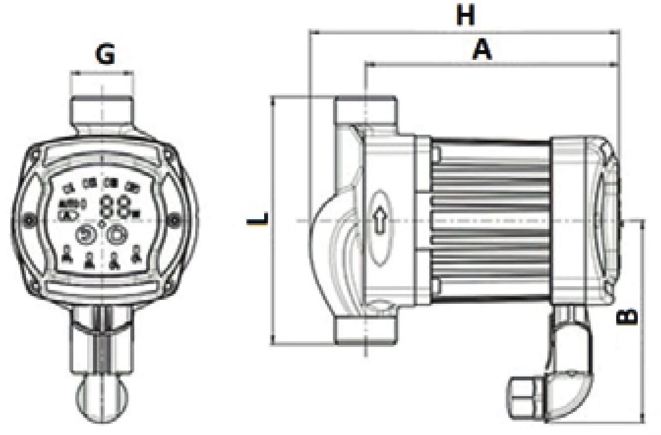 Циркуляционные насосы ROMMER RCP-0003 ERTI 1 1/2″-2″ Ду25-32 Ру10 1x220В/50Гц с гайками и теплоизоляцией