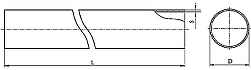 Труба Rommer, материал - нержавеющая сталь, Ру16, в штангах, 4 метра, Дн54х1.5