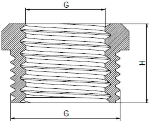 Футорка РосТурПласт 3/4x1/2″ Ду20x15 Ру40 корпус - латунь, покрытие - никель, присоединение - наружная/внутренняя резьба