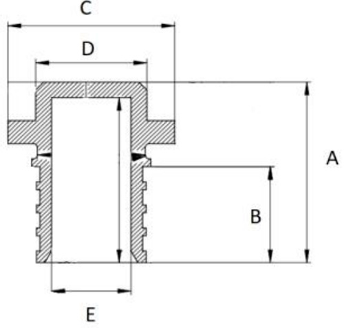 Заглушка РосТурПласт Ду20 Ру16 корпус - латунь, присоединение - аксиальное