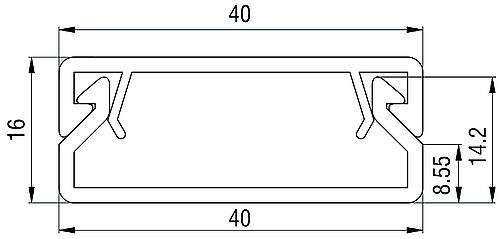 Кабель-канал Ruvinil ПВХ 40x16 мм, материал - пластик, цвет - белый, длина - 2 м