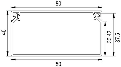 Кабель-канал Ruvinil ПВХ 80x40 мм, материал - пластик, цвет - белый, длина - 2 м