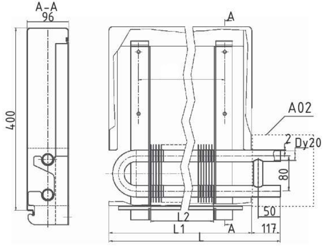 Конвекторы настенные концевые Сантехпром Универсал КСК 20 К (А07) 0.400-1.966 кВт, с прямым т/клапаном, однотрубные с з/у, боковое левое подключение, наружная резьба 3/4″, стальные