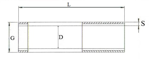 Сгон ДТРД 1/2″ Ду15 Ру16 длина=400 мм, стальной по ГОСТ 3262-75, удлиненный, без комплекта