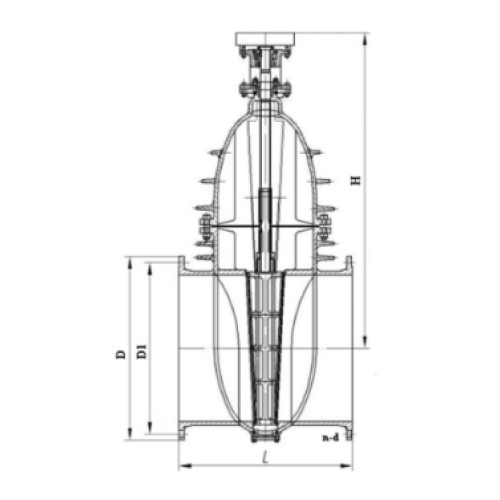 Задвижки клиновые СибЗТА 30ч915бр Ду500-800 Ру10 фланцевые, корпус - серый чугун, шпиндель - не выдвижной, под электропривод