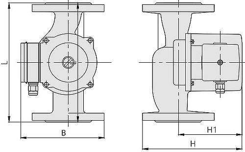 Насос циркуляционный SPERONI SCR 32/8F-200 Ду32 Ру10 поверхностный, горизонтальный, мощность - 0.245кВт, напор - 8м, производительность - 4м3/час, 220/380B, рабочее колесо - технополимер