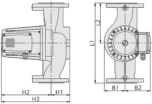 Насосы циркуляционные SPERONI SCR F Ду32-80 Ру10 поверхностные, горизонтальные, мощность - 0.3-1.3кВт, напор - 4.5-20м, производительность - 8-40м3/час, 230В, скоростей - 1, рабочее колесо - технополимер