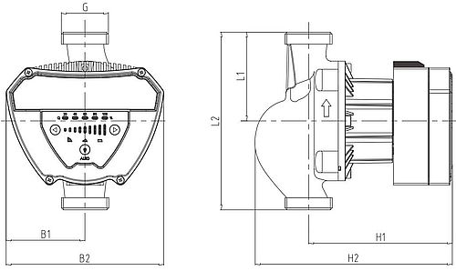 Насос циркуляционный SPERONI SCRE Pro 25/60-180 Ду40 Ру10 поверхностный, горизонтальный, мощность - 0.09кВт, напор - 6м, производительность - 5.5м3/час, 220-240B, корпус - чугун