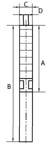 Насосы скважинные SPERONI SPS Ду32 погружные, мощность - 0.55-1.1кВт, напор - 98-125м, производительность - 1.4-2.6м3/час, 230В, рабочее колесо - нержавеющая сталь