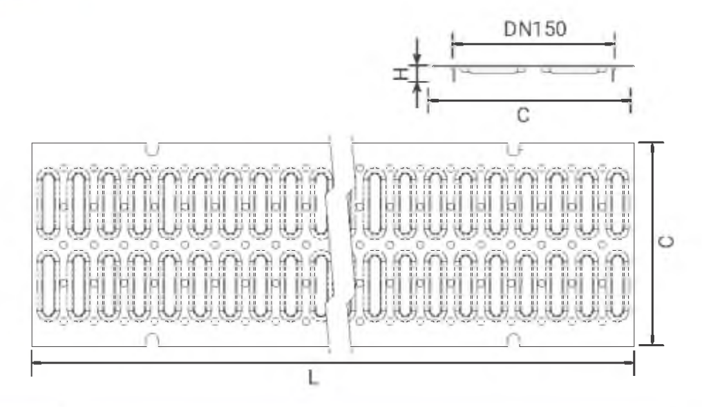 Решетка СТИЛОТ SteeStart DN150 A15 L=1000 мм, гидравлическое сечение DN=150 мм, класс нагрузки A15, материал - сталь штампованная, под крепеж
