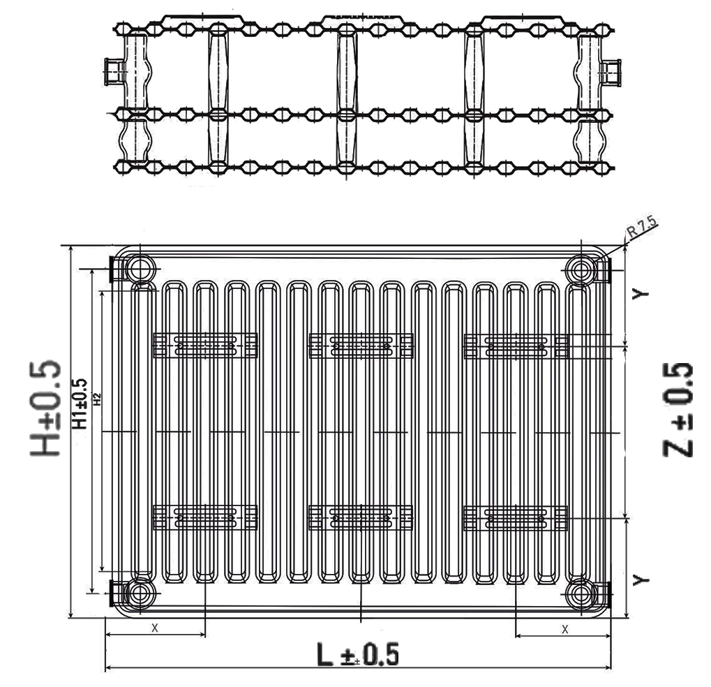 Радиаторы стальные панельные STI Compact 30, высота 300 мм, длина 1000 мм