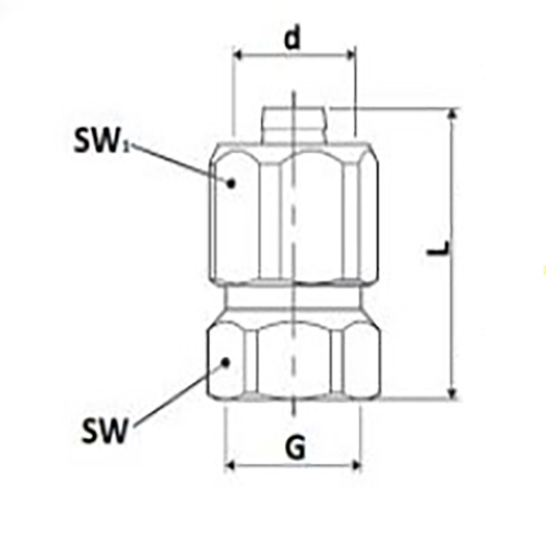 Переходник винтовой STOUT SFS-0002 Дн3/4″x20 с внутренней резьбой для металлопластиковых труб, корпус - латунь