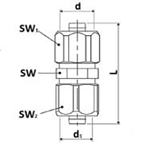 Муфты соединительные винтовые STOUT SFS-0004 Ду16-26 переходные для металлопластиковых труб, корпус - латунь