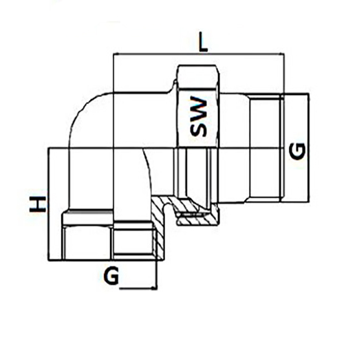 Соединители угловые STOUT SFT-0059 3/4″ Ду20 Ру10 разъемное соединение американка внутренняя-наружная резьба, корпус - никелированная латунь