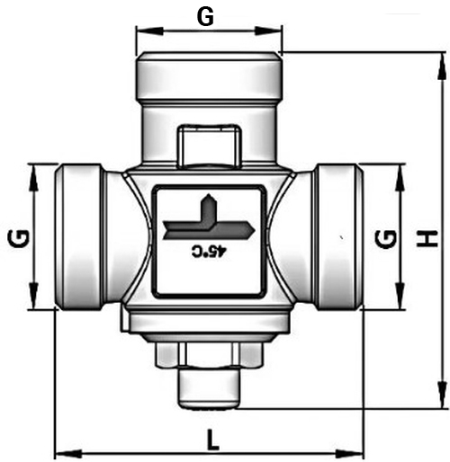 Клапан термостатический терморегулятора STOUT SVM-0030 1 1/4″ НР 70°С