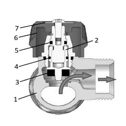 Коллектор STOUT SMB 6850 1″-1/2″ Ру16 регулирующий, корпус- хромированная латунь, 2 отвода