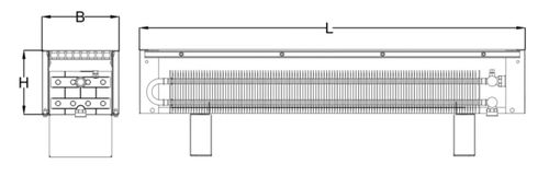 Конвекторы стальные внутрипольные STOUT, тип конвектора - SCN110/190
