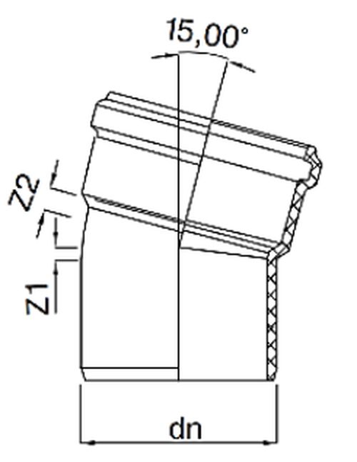 Отводы полипропиленовые STOUT Дн58-110 (15°) для бесшумной канализации