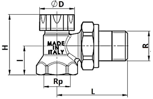Клапан запорно-балансировочный STOUT угловой Ду20 Ру10