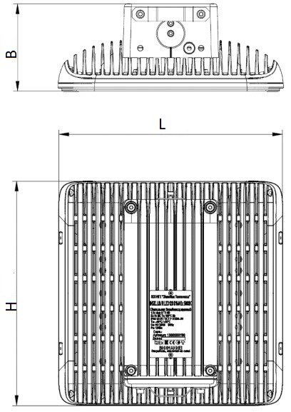 Светильники взрывозащищенные Световые технологии FLAT LB LED EX 80-100 Вт, цветовые температура - 5000 К, световой поток - 8000-10000 лм, степень защиты - IP66