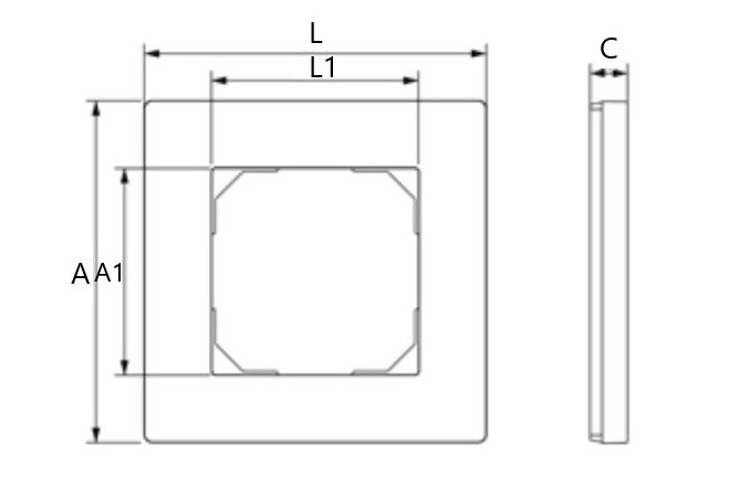 Рамка TOKOV ELECTRIC КПП Pixel 1П 1 пост, степень защиты IP20, корпус - пластик, цвет - карбон