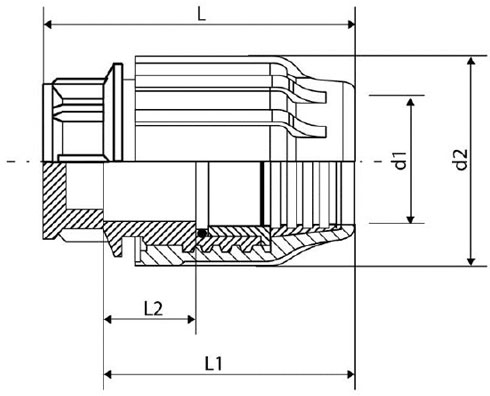 Заглушка компрессионная ТПК-АКВА 540100 1 1/2″ Дн40 Ру16 полиэтиленовая