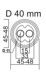 Эскиз картриджа D35 для смесителя  ПТГ Центр Сантехники