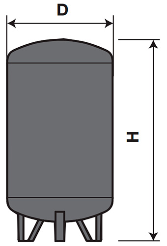 Расширительные баки Uni-Fitt HS PRO Ру6 8-110л мембранные, для систем отопления, корпус - сталь, цвет - красный