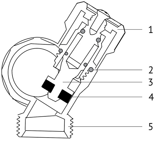 Коллектор Uni-Fitt 400N 3/4″x4x1/2″ Ду20 Ру10 с вентилями, наружная/внутрення резьба, материал- латунь, покрытие - никель