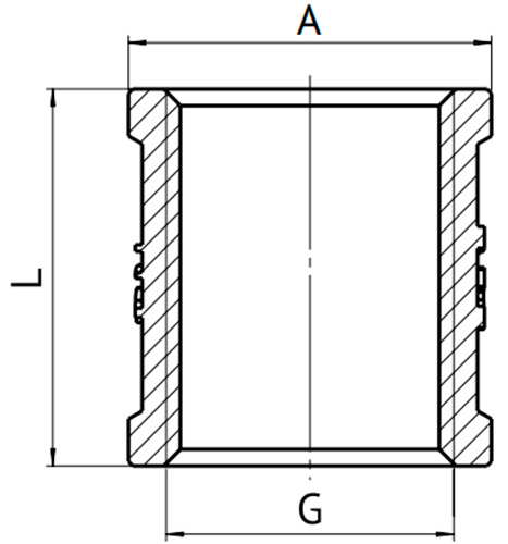 Муфты Uni-Fitt 1/2″ Ду15 Ру30 корпус - латунь, покрытие - никель, внутренняя резьба, Китай