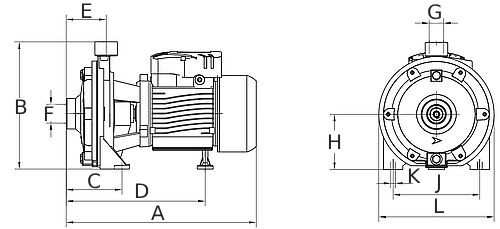 Насос поверхностный Unipump CPM 1500D Ду32х25 Ру7.2 мощность - 1.5кВт, производительность - 6.3м3/час, напор - 48м, материал рабочего колеса - латунь