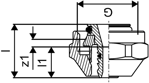 Адаптер зажимной Uponor Vario Ду25x2.3-G3/4″ Ру10 внутренняя резьба (евроконус) для полиэтиленовых труб
