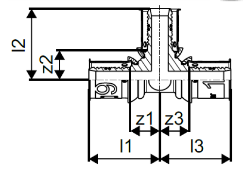 Тройники равнопроходные Uponor S-Press Plus Дн16-32 Ру10, латунный