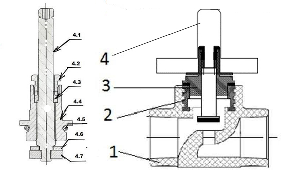 Клапаны запорные VALFEX Дн25 Ру25, корпус - полипропилен PP-R, присоединение - внутренняя сварка, хромированные