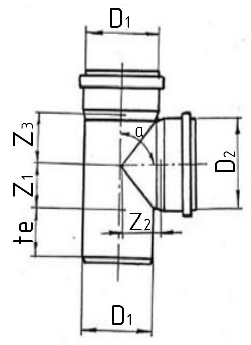 Тройник VALFEX PP-B Дн160х160 45° для наружной канализации