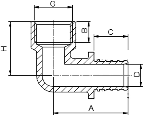 Угольник надвижной для полиэтиленовых труб Valtec VTm.452.BG.002004 Дн20х1/2″ Ру16, латунный, присоединение аксиальное / внутренняя резьба, для труб SDR 7.4