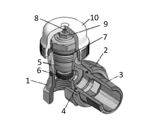 Клапаны радиаторные Valtec VT.031.N Ду15-20 Ру10 угловые